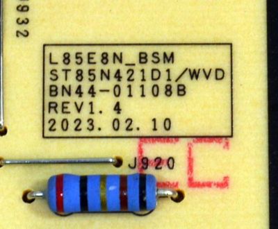 FUENTE DE PODER ORIGINAL PARA TV SAMSUNG / NUMERO DE PARTE BN44-01108B / L858N_BSM / ST85N521D1 / WVD / BN4401108B / PANEL CY-QD085FGHV1H / DISPLAY ST8461D03-1 V2.1 / MODELO QN85Q72DDFXZA / QN85Q72DDFXZA CA01 - Imagen 2
