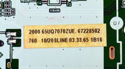 MAIN ORIGINAL PARA TV LG 4K UHD HDR SMART TV / NUMERO DE PARTE EBT67228502 / EAX69581205 / EAX69581205(1.0) / 67228502 / PANEL NC650TQG-ABKHE / DISPLAY HV650QUB-F9E / MODELO 65UA7500ZUA / 65UA7500ZUA.BUSFLKR / 65UQ7070ZUE - Imagen 3