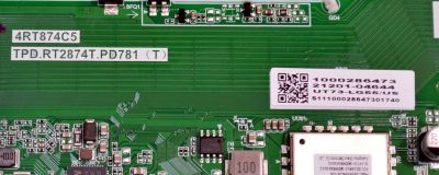 MAIN FUENTE COMBO ORIGINAL PARA TV LG 4K UHD HDR SMART TV / NUMERO DE PARTE 21201-04644 / 4RT874C5 / TPD.RT2874T.PD781 (T) / 1000286473 / UT73-LG55/US / PANEL BOEB550WQ1BF7D / DISPLAY HV550QUB-F7D / MODELO 55UA7500ZUA / 55UA7500ZUA.BUSFLKR - Imagen 2