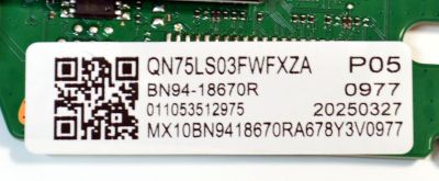 MAIN ORIGINAL PARA TV SAMSUNG / NUMERO DE PARTE BN94-18670R / BN41-03342A / BN41-03342 / BN9418670R / BN97-22267T / PANEL CY-QF075RMHV1H / DISPLAY ST746AD05-D V2.1 / MODELO QN75LS03FWDXZA / QN75LS03FWDXZA CA01 - Imagen 2
