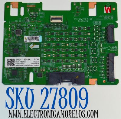 LED DRIVER ORIGINAL PARA TV SAMSUNG / NUMERO DE PARTE BN94-18543A / DZFH2501 / BN41-03279A-015 / BN41-03279A / BN41-03279 / BN9418543A / PANEL CY-QF075RMHV1H / DISPLAY ST746AD05-D V2.1 / MODELO QN75LS03FWDXZA / QN75LS03FWDXZA CA01