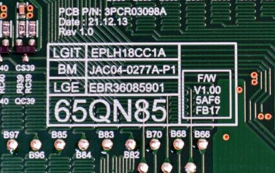 LED DRIVER ORIGINAL PARA TV LG / NUMERO DE PARTE EBR36085901 / 3PCR03098A / JAC04-0277A-P1 / EPLH18CC1A / PANEL NC650QQB-ABLH1 / DISPLAY HV650QUB-E9E / BOARD HV650QUB_XPCB_R1/S2 / 47-6002907 / MODELO 65QNED85AQA / 65QNED85AQA.BUSGLJR - Imagen 2
