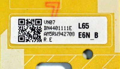 FUENTE DE PODER ORIGINAL PARA TV SAMSUNG / NUMERO DE PARTE BN44-01111E / L65E6N_BHS / BN4401111E / PANEL CY-SC065HGCV5H / DISPLAY PT650GT01-2 VER.1.0 / MODELO UN65U8000BXZA / UN65U8000BXZA XB03 - Imagen 3