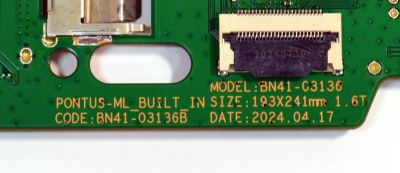 MAIN ORIGINAL PARA TV SAMSUNG 4K UHD HDR SMART TV / NUMERO DE PARTE BN94-18372Q / BN41-03136B / BN41-03136 / BN9418372Q / PANEL CY-QD085FGHV1H / DISPLAY ST8461D03-1 V2.1 / MODELO QN85Q72DDFXZA / QN85Q72DDFXZA CA04 - Imagen 3