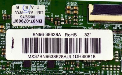 T-CON ORIGINAL PARA TV SAMSUNG / NUMERO DE PARTE BN96-38628A / BN41-02111A / BN41-02111 / BN9638628A / BN97-07969F / PANEL CY-JJ032BGLV4H / MODELO UN32J5205AFXZA / UN32J5205AFXZA FA05 - Imagen 2