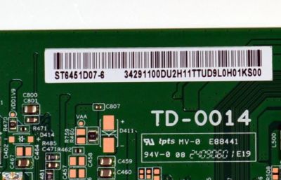 T-CON ORIGINAL PARA TV SONY / NUMERO DE PARTE 34291100DU / TD-0014 / ST6451D07-6 / 34291100DU2H11T / PANEL YDDM065DGS11 / ST6451D07-6 V2.2 / MODELO XR-65X90CL / XR65X90CL - Imagen 2