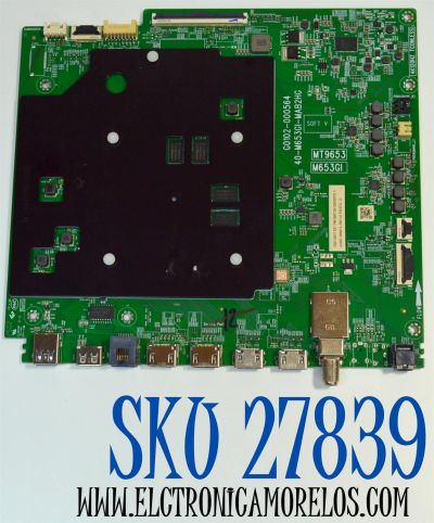 MAIN ORIGINAL PARA TV TCL 4K UHD HDR QLED / NUMERO DE PARTE G0301-000613 / G0102-000564 / 40-M653GI-MAB2HG / MT9653 / M653GI / G0301-000613-Z00 / PANEL LVU650NDJL / DISPLAY ST6451D08-6 VER.2.3 / BOARD CSU16-XR-1 / CSU16-XL-1 / CSU16-XM-2 / MODELO 65Q77K