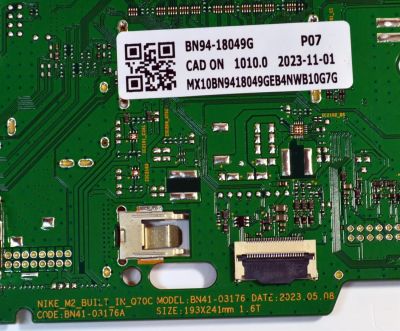 MAIN ORIGINAL PARA TV SAMSUNG 4K UHD HDR SMART TV / NUMERO DE PARTE BN94-18049G / BN41-03176A / BN41-03176 / BN9418049G / PANEL CY-QC075FGHV7H / DISPLAY ST7461D04-1 V2.1 / BOARD CSU17-XR-4 / CSU17-XL-4 / CSU17-XM-4 / MODELO QN75Q70CDFXZA CD05 - Imagen 3