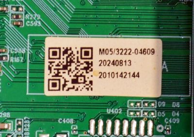 MAIN ORIGINAL PARA TV ROKU SELECT SERIES 4K UHD HDR / NUMERO DE PARTE 515C90102M05 / MT90102-ZC01-01 / M05/3222-04609 / 2010142144 / DISPLAY V430DJ1-Q01 REV.D2 / MODELO 43R4AX / 43R4A4 - Imagen 3