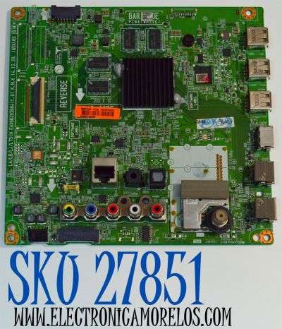 MAIN ORIGINAL PARA TV LG FULL HD / NUMERO DE PARTE EBT63733201 / EAX66202604 / EAX66202604(1.0) / 63733201 / PANEL LC490EUE (FH)(M1) / MODELO 49LF6300-UA / 49LF6300-UA.BUSYLJR