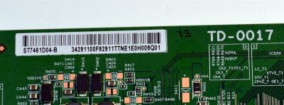 T-CON ORIGINAL PARA TV SONY / NUMERO DE PARTE 34291100F929 / TD-0017 / ST7461D04-B / 34291100F92911TTNE / PANEL YDFO075MNS11 / DISPLAY ST7461D04-B V2.2 / MODELO K-75XR50C / K75XR50C - Imagen 2