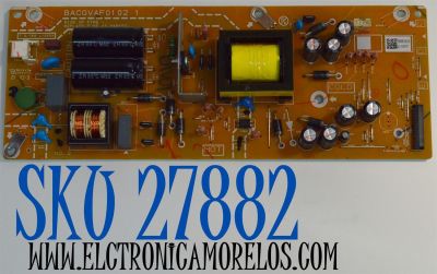 FUENTE DE PODER ORIGINAL PARA TV PHILIPS / NUMERO DE PARTE AD1V0MPWT / BACGV4F0102 1 / P000034188 / PANEL BOEI430WQ1 / DISPLAY HV430QUB-F70 / MODELO 43PFL5766/F7