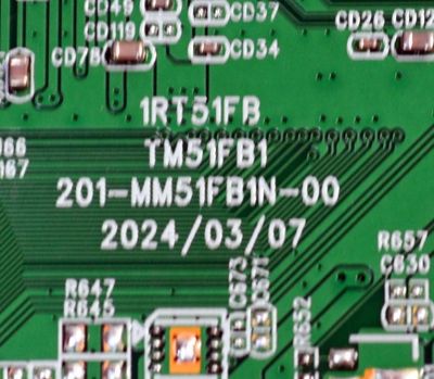 MAIN ORIGINAL PARA TV PHILIPS 4K UHD HDR GOOGLE TV / NUMERO DE PARTE 02-1RT51FBMA-T02T / 1RT51FB / TM51FB1 / 201-MM51FB1N-00 / 1RT51FB8ATAN / DMA8014190 / PANEL LVU700CHDX E0061 / T8-70D6220-LPY002 / DISPLAY CV700U2-T01 REV:04 / MODELO 70PUL7553/F7 - Imagen 3