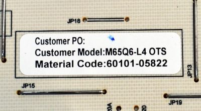 FUENTE DE PODER ORIGINAL PARA TV VIZIO / NUMERO DE PARTE 60101-05822 / SHG6504B-116E / SHG7504A-116E / 25-DT2262-X2P1 / SHG6504B-116E / 60101-058222507003713 /  PANEL BOEI650WQ1 / DISPLAY HV650QUB-F73 / MODELO M65Q6-L4 / M65Q6-L4 LBVR7PB - Imagen 4