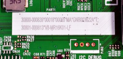 MAIN FUENTE COMBO ORIGINAL PARA TV TCL HD ROKU TV / NUMERO DE PARTE 30800-000839 / 11602-500740 / 40-MR16X3-MPB2HG / MR16X3 / 30801-000813 / V8-MR16K01-LF / PANEL LVW320NDFL / DISPLAY CV320H2-L02 REV:01 / MODELO 32S331 - Imagen 2