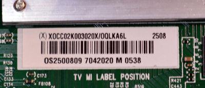 MAIN FUENTE COMBO ORIGINAL PARA TV ONN ROKU 4K UHD HDR / NUMERO DE PARTE XOCC02K003 / 715GF297-C0B-000-0004L / X0CC02K003 / (X)X0CC02K003020X / T24218-TX / PANEL TPT500WR-QVN04.U / DISPLAY T500QVN04.1 / MODELO 100012585 50" - Imagen 2