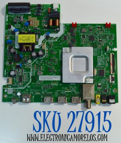 MAIN FUENTE COMBO ORIGINAL PARA TV TCL HD ROKU TV / NUMERO DE PARTE G0321-000260 / 40-MR16X1-MPC2HG / G0102-000411 / MR16X1 / G0321-000260-Z00 / G0321-000260-Z0S / V8-MR16K01-LF / PANEL LVW320NDLL / DISPLAY CV320H2-L02 REV:02 / MODELO 32S331