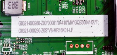 MAIN FUENTE COMBO ORIGINAL PARA TV TCL HD ROKU TV / NUMERO DE PARTE G0321-000260 / 40-MR16X1-MPC2HG / G0102-000411 / MR16X1 / G0321-000260-Z00 / G0321-000260-Z0S / V8-MR16K01-LF / PANEL LVW320NDLL / DISPLAY CV320H2-L02 REV:02 / MODELO 32S331 - Imagen 4