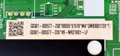 MAIN ORIGINAL PARA TV TCL 4K UHD HDR ROKU TV / NUMERO DE PARTE G0301-000577 / G0102-000461 / 40-MR27T4-MAA2HG / MR27T1 / G0301-000577-Z00 / G0301-000577-Z0S / V8-MR27K01-LF / PANEL LVU650NDAL / DISPLAY JR645R3HA3L / MODELO 65S451 - Imagen 3