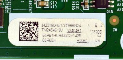 MAIN ORIGINAL PARA TV HISENSE 4K UHD HDR ROKU TV / NUMERO DE PARTE 342319 / RSAG7.820.11722/ROH / 65A51HUR / N240451 / PANEL HD650H1U73-T0LB6 / DISPLAY HV650QUB-F72 REV.2.0 / MODELO 65R6E4 - Imagen 3