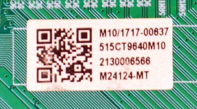 MAIN ORIGINAL PARA TV ONN ROKU 4K UHD HDR / NUMERO DE PARTE 515CT9640M10 / AMT9640-ZC01-01 / M10/1717-00637 / 2130006566 / M24124-MT / PANEL JR425R3HC0K / DISPLAY JR425R3HC0K / BN96-57614A / MODELO 100012584 43" - Imagen 2