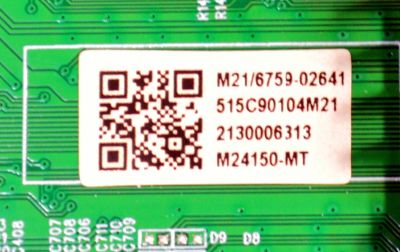 MAIN ORIGINAL PARA TV ONN ROKU 4K UHD HDR / NUMERO DE PARTE 515C90104M21 / MT90104-ZC01-01 / M21/6759-02641 / 2130006313 / M24150-MT / PANEL JR745R3HA2Y / DISPLAY JR745R3HA2Y / MODELO 100044717 75" - Imagen 2