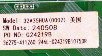 MAIN FUENTE COMBO ORIGINAL PARA TV HISENSE FULL HD GOOGLE TV / NUMERO DE PARTE 411260 / TPD.MT9216T.PB705 (T) / 32A35HUA / G24219B / 36275-411260-246L / R24060029 / PANEL JHD315H1F71-TXL4B1 / DISPLAY HV320FHB-F41 / MODELO 32A45K - Imagen 3