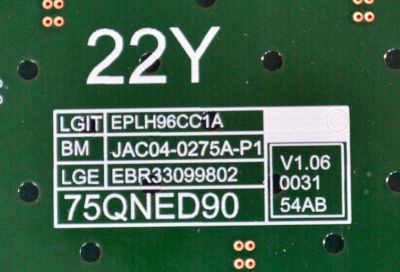 LED DRIVER ORIGINAL PARA TV LG / NUMERO DE PARTE EBR33099802 / 3PCR03073B / EPLH96CC1A / JAC04-0275A-P1 / 75QNED90 / PANEL NC750MQB-ABLH9 / DISPLAY HV750QUB-E7F / MODELO 75QNED90UQA / 75QNED90UQA.BUSGLJR - Imagen 3