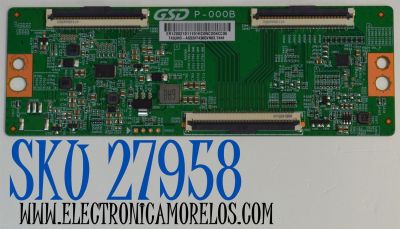 T-CON ORIGINAL PARA TV VIZIO / NUMERO DE PARTE T43UHD-ASS2 / P-000B / GSD P-000B / ER1Z0021011101HC / PANEL TPT430WR-QVN03.U / DISPLAY T430QVN03.T / MODELO VQD43M-0801 / VQD43M-0801 LTPWV5JB