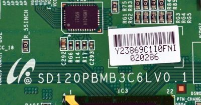 T-CON ORIGINAL PARA TV HISENSE / NUMERO DE PARTE LJ94-23869C / SD120PBMB3C6LV0.1 / 23869C / MODELO F55T39EGWD - Imagen 2