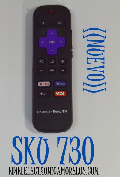 CONTROL REMOTO ORIGINAL NUEVO PARA TV POLAROID ROKU TV/ NUMERO DE PARTE 3226001213 / RC-ALIR / RC18F-T6