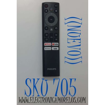 CONTROL REMOTO ORIGINAL NUEVO PARA TV PHILIPS / GOOGLE TV / CON COMANDO DE VOZ / Bluetooth / NUMERO DE PARTE RC860G / 2BFQX-RC860G / SVSB86C23 / LL001CKDMA8013691247H
