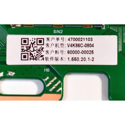 MAIN ORIGINAL PARA TV VIZIO 4K UHD HDR SMARTCAST / NUMERO DE PARTE 60000-00025 / TD.MT5691.U757 (T) / 4700021103 / N24030027 / DISPLAY HF860QUB-F20 / BOARD HF860QUB-E20_R1_V02 / HF860QUB-E20_L1_V02 / MODELO V4K86C-0804 / V4K86C-0804 LBV1U3JA - Imagen 3