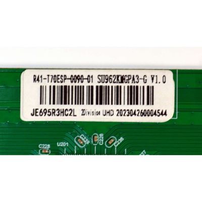 T-CON ORIGINAL PARA TV PROSCAN / NUMERO DE PARTE R41-T70ESP-0090-01 / RUNTK0291FV / JE695R3HC2L / SU96KM-GPA3-G V1.0 / 202304260004544 / PANEL D70-C20 / DISPLAY JE695R3HC2LZX / MODELO PWOSU7045 - Imagen 3