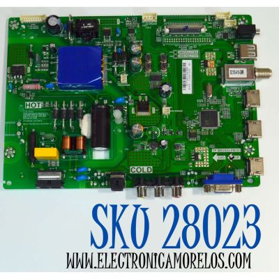 MAIN FUENTE ORIGINAL PARA TV HITACHI FHD / NUMERO DE PARTE 02-SK853A-C007000 / TP.MS3553.PB781 / 3MS553LC7NA / 3MSV56LC7AP / 40D1620 / B17115473 / PANEL LVF400SHDE E1 V2 / DISPLAY JE400D3HE1N / MODELO 40E31