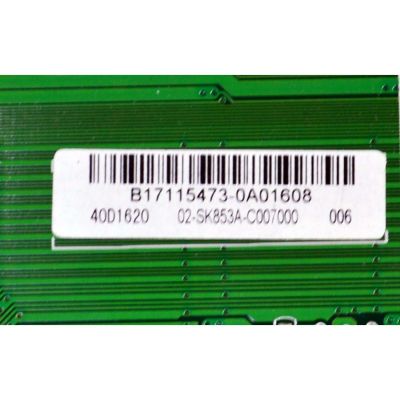 MAIN FUENTE ORIGINAL PARA TV HITACHI FHD / NUMERO DE PARTE 02-SK853A-C007000 / TP.MS3553.PB781 / 3MS553LC7NA / 3MSV56LC7AP / 40D1620 / B17115473 / PANEL LVF400SHDE E1 V2 / DISPLAY JE400D3HE1N / MODELO 40E31 - Imagen 4