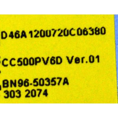 MAIN ORIGINAL PARA TV SAMSUNG 4K UHD HDR / NUMERO DE PARTE BN94-16306V / BN41-02816A / BN41-02816 / BN9416306V / BN97-17668M / PANEL CY-BT050HGPV7H / DISPLAY CC500PV6D VER.01 / BN96-50357A / MODELO HG50NT678UFXZA / HG50NT678UFXZA YA01 - Imagen 2