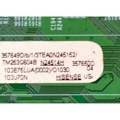 MAIN ORIGINAL PARA TV HISENSE 4K UHD HDR GOOGLE TV / NUMERO DE PARTE 357649 / RSAG7.820.13512/ROH / 357650 / 100E75LUA / N24514H / PANEL HD100H7U62-L8 / DISPLAY PTA00GT01-3 VER.1.0 / MODELO 100U70N - Imagen 3