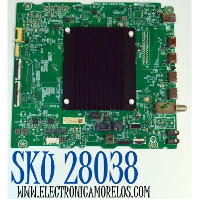 MAIN ORIGINAL PARA TV HISENSE 4K UHD HDR FIRE TV / NUMERO DE PARTE 424336 / RSAG7.820.52936/ROH / 424335 / 100U61QUF / N25125 / PANEL HD100J3U61-TBL4 / DISPLAY PTA00GT03-1 VER.1.0 / BOARD PTA00GT03-1-XR1-2 / PTA00GT03-1-XL2-2 / MODELO 100U65QFC