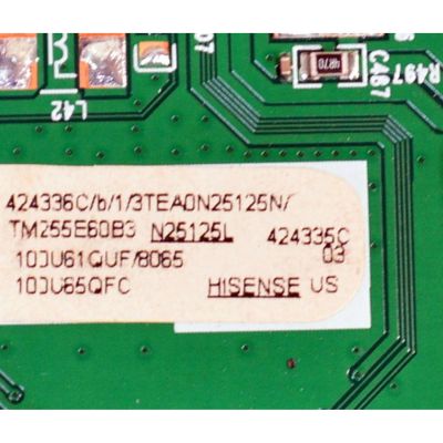 MAIN ORIGINAL PARA TV HISENSE 4K UHD HDR FIRE TV / NUMERO DE PARTE 424336 / RSAG7.820.52936/ROH / 424335 / 100U61QUF / N25125 / PANEL HD100J3U61-TBL4 / DISPLAY PTA00GT03-1 VER.1.0 / BOARD PTA00GT03-1-XR1-2 / PTA00GT03-1-XL2-2 / MODELO 100U65QFC - Imagen 3