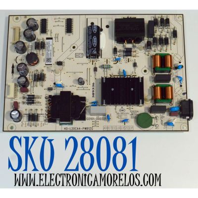FUENTE DE PODER ORIGINAL PARA TV TCL / NUMERO DE PARTE G0504-000407 / G0101-000221 / 40-L20CA4-PWB1ZG / G0504-000407-Z00 / PANEL LVU750NDAL / DISPLAY JR745R3HD2Y / MODELO 75Q51K