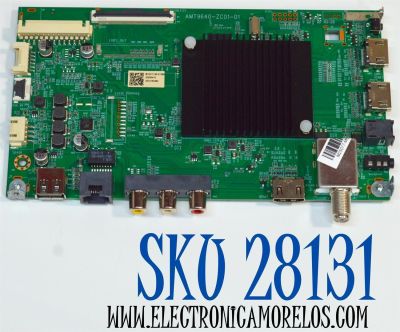 MAIN ORIGINAL PARA TV ONN ROKU 4K UHD HDR / NUMERO DE PARTE 515CT9640M10Y / AMT9640-ZC01-01 / M10Y/1745-01380 / 2010154494 / M25077-MU / PANEL JR745R3HC5K / DISPLAY JR745R3HC5K / BN96-58357A / MODELO 100044717 75"