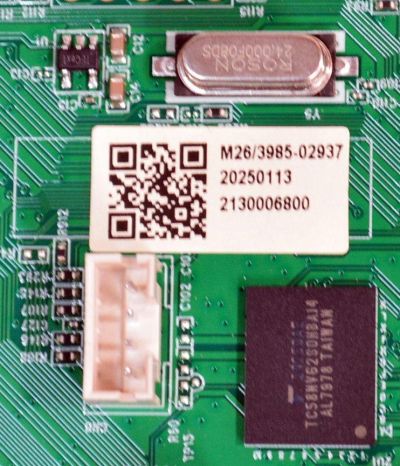 MAIN FUENTE COMBO ORIGINAL PARA TV ONN ROKU / NUMERO PARTE 515CT9501M26 / AMT9501-ZC01-01 / M26/3985-02937 / 2130006800 / M25010-MU / PANEL HV320WHB-F56 / DISPLAY HV320WHB-F56 REV.4.0 / MODELO 100012589 32" - Imagen 3