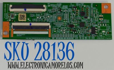 T-CON ORIGINAL PARA TV ONN / NUMERO DE PARTE 513C32E0M11 / TV32E0-ZC26-01 (A) / 303C32E0231 / 538E02GL17583A0 / M11/3955-01108 / PANEL HV320WHB-F56 / DISPLAY HV320WHB-F56 REV.4.0 / MODELO 100012589 32"