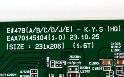 MAIN ORIGINAL PARA TV LG 4K UHD HDR SMART TV / NUMERO DE PARTE EBT67871802 / EAX70145104 / EAX70145104(1.0) / 67871802 / PANEL AC550AQL / MODELO OLED55B4AUA / OLED55B4AUA.DUSQLJR - Imagen 4