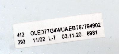 MAIN ORIGINAL PARA TV LG 4K UHD HDR SMART TV / NUMERO DE PARTE EBT67794902 / EAX70181504 / EAX70181504(1.0) / 67794902 / MODELO OLED77G4WUA / OLED77G4WUA.DUSQLJR - Imagen 3