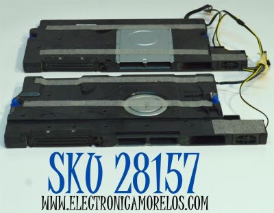 KIT DE BOCINAS ORIGINAL PARA TV SAMSUNG 2 PIEZAS / NUMERO DE PARTE BN96-56296D / BN63-20628 X001 / BN64-20631 X001 / BN63-20630 X001 / BN63-20629 X001 / 55Q80C / LGF-2201F / A94J26SV19 / MODELO 85Q80C / 85Q80D