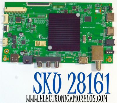 MAIN ORIGINAL PARA TV ONN ROKU 4K UHD HDR / NUMERO DE PARTE 515C90104M04 / MT60104-ZC01-01 / M04/5950-02401 / 2130004331 / M22246-MT / PANEL V500DJ7-QE1 / DISPLAY V500DJ7-QE1 REV.D5 / MODELO 100012585 50"