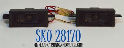 KIT DE BOCINAS ORIGINAL PARA TV ONN 2 PIEZAS / NUMERO DE PARTE 7711-A6808A / 7711-A6808A-B3225201 / MODELO 100012589 32"