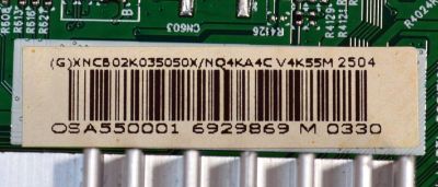 MAIN ORIGINAL PARA TV VIZIO 4K UHD HDR SMARTCAST / NUMERO DE PARTE XNCB02K035 / 715GE476-M0C-B00-004I / (G)XNCB02K035050X / PANEL TPT550WR-QVN10.U / DISPLAY T550QVN10.B / MODELO V4K55M-0801 / V4K55M-0801 LTCWT1HB - Imagen 4